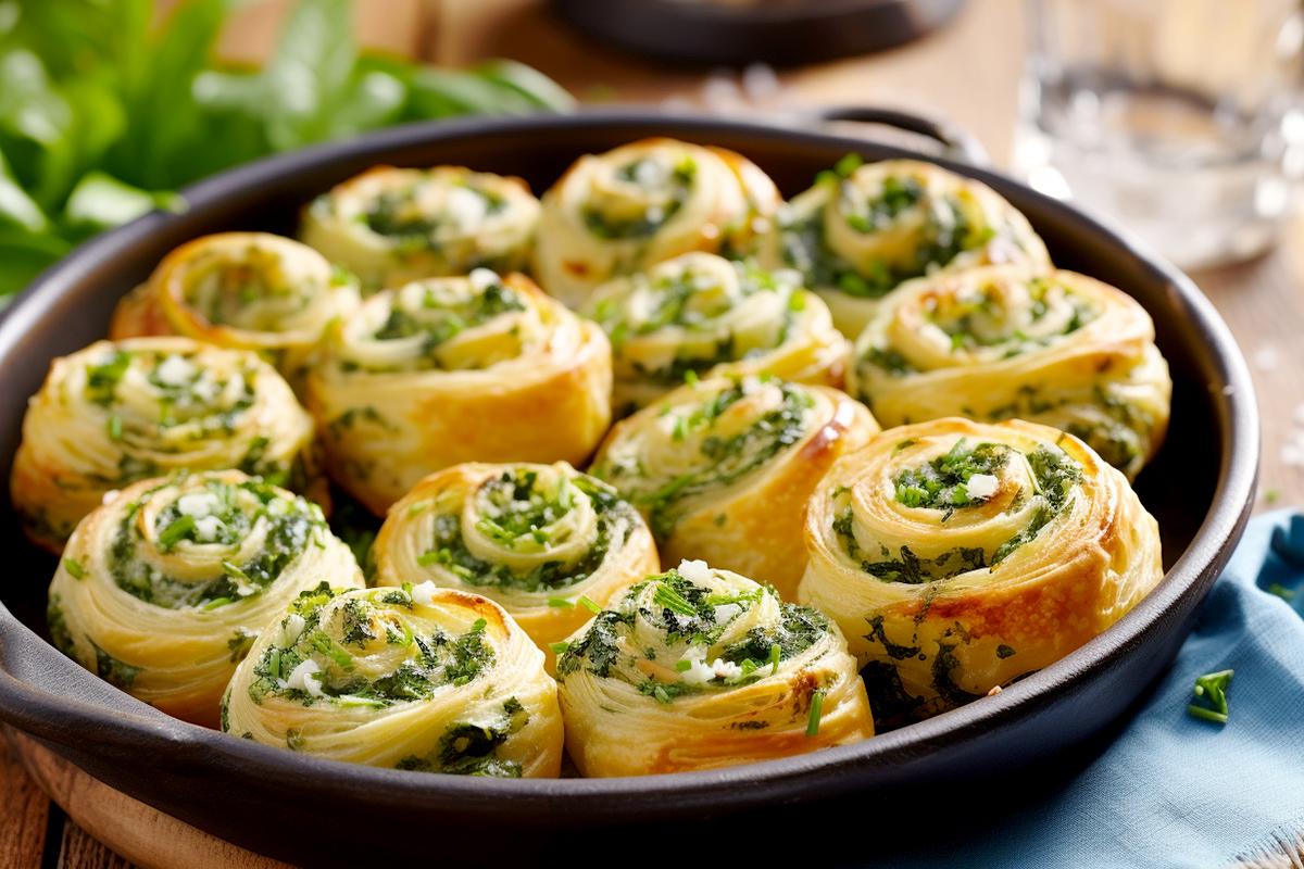 Blätterteig-Spinat-Schnecken - Essen &amp; Kochen Tipps und Tricks