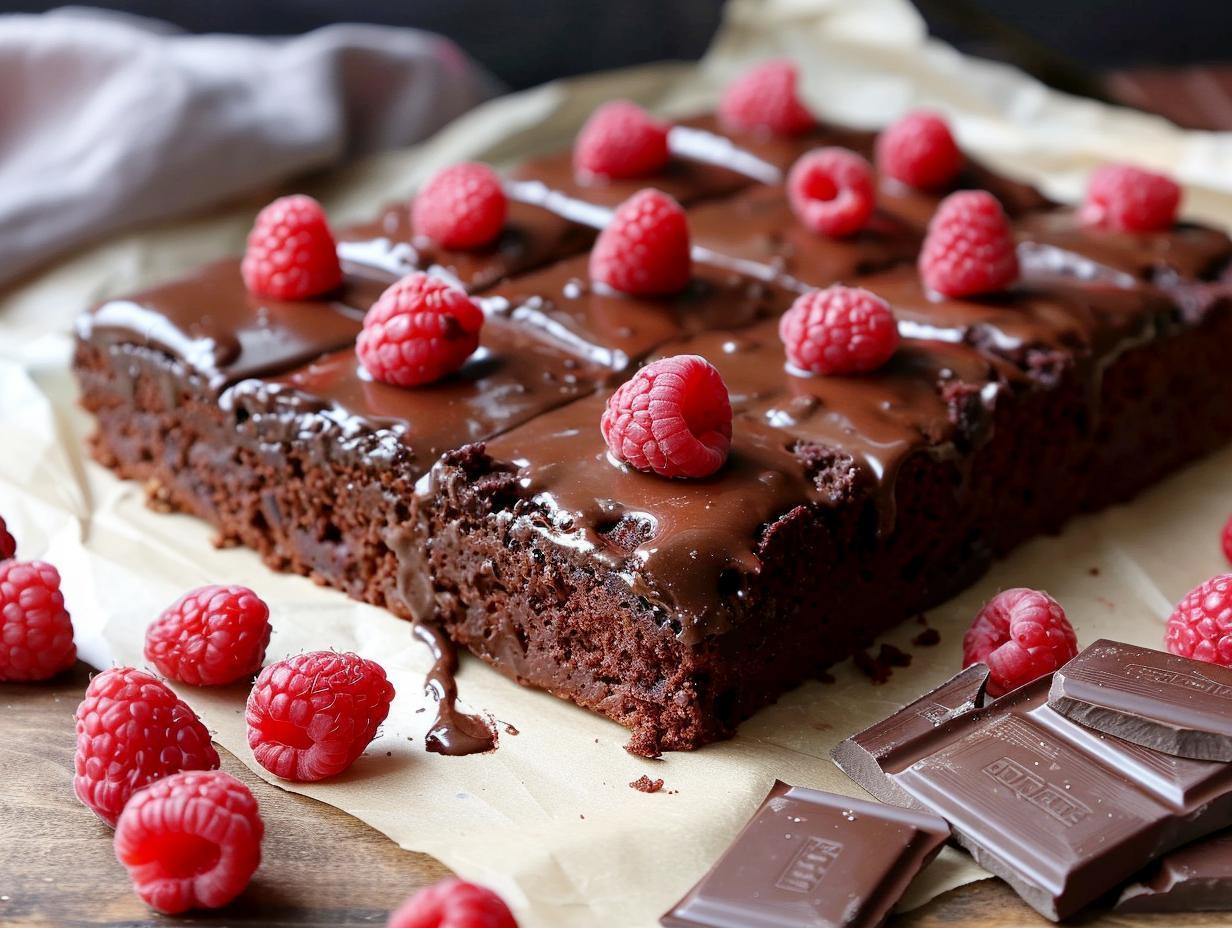 Himbeer-Schoko-Blechkuchen