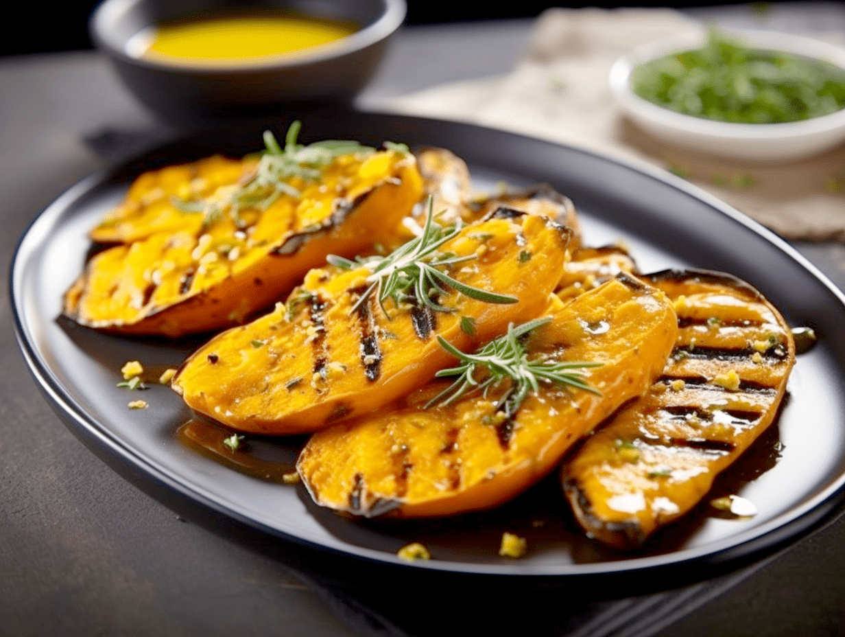 Süßkartoffel Steaks mit Honig Senf Marinade - Essen & Kochen Tipps und ... Süßkartoffel Steaks mit Honig Senf Marinade - Essen & Kochen Tipps und ...